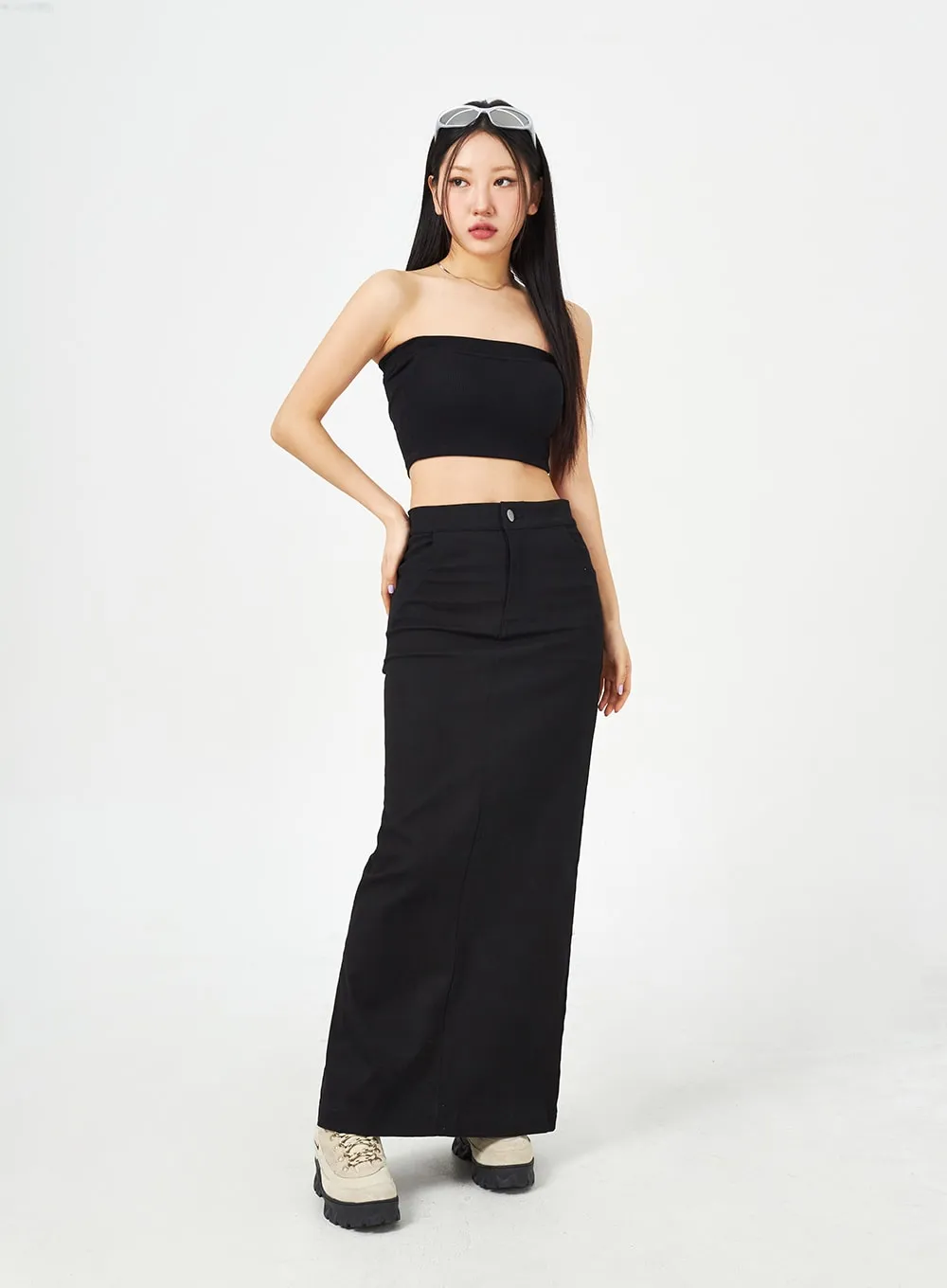 Cropped Tube Top CM323 sold by Lewkin product image thumbnail 4