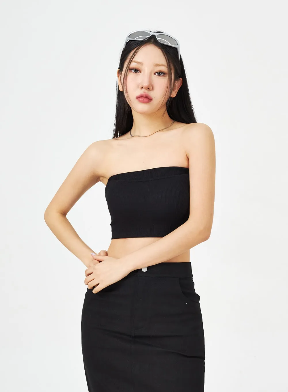 Cropped Tube Top CM323 sold by Lewkin product image thumbnail 5