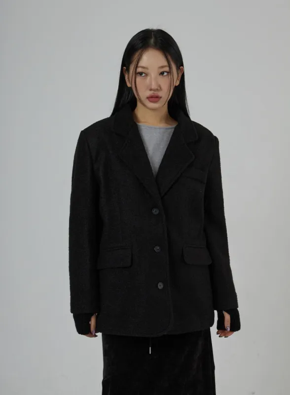Oversized Button Winter Jacket CD28 sold by Lewkin