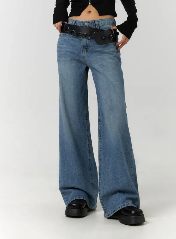 Flare Denim Jeans CF405 sold by Lewkin