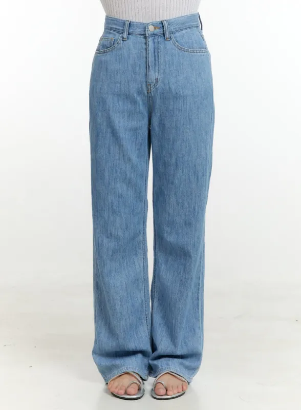 Loose Fit Straight Jeans OL424 sold by Lewkin