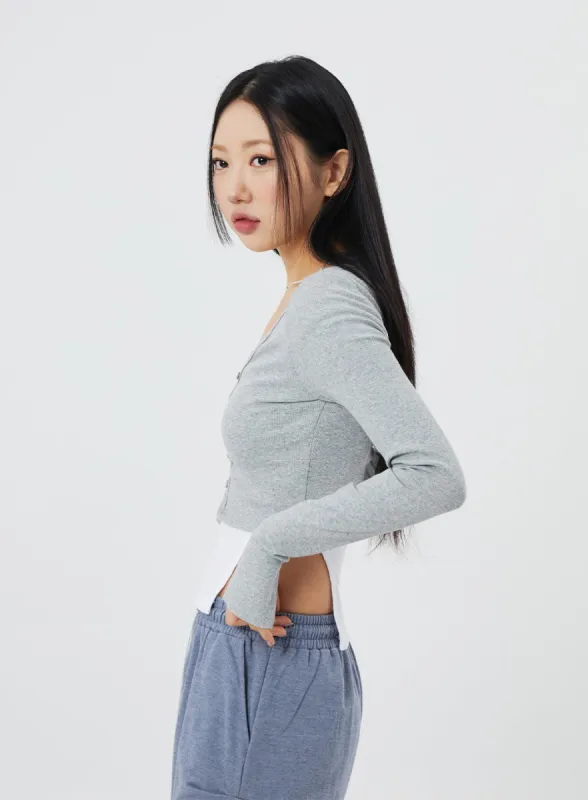 Basic Cropped Cardigan CF315 sold by Lewkin