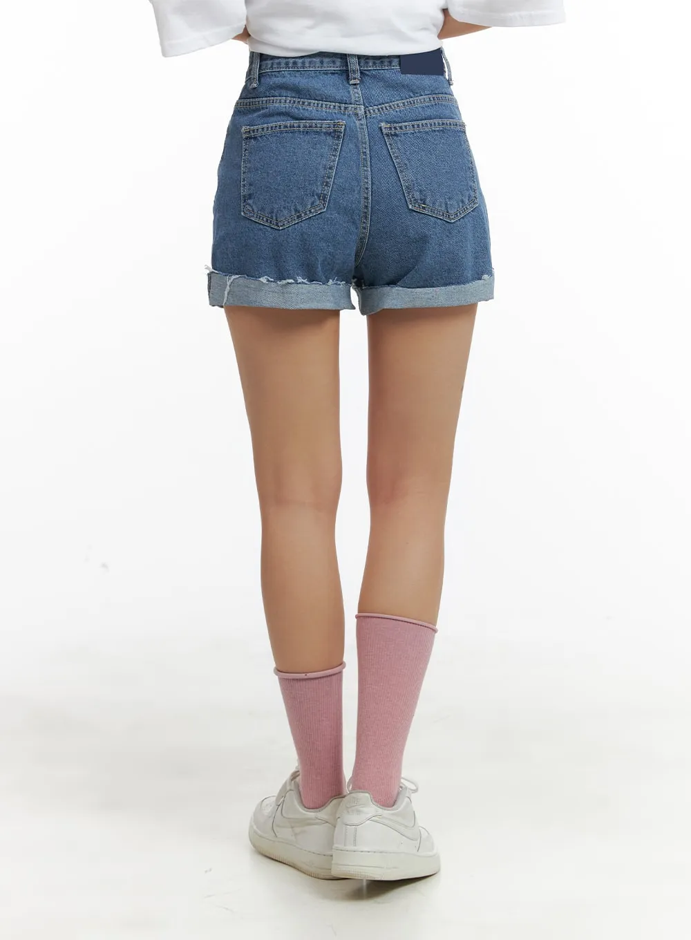 Recycled Denim Shorts OM428 sold by Lewkin product image thumbnail 4