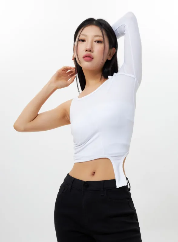 Unbalanced Cut Out Top IY311 sold by Lewkin