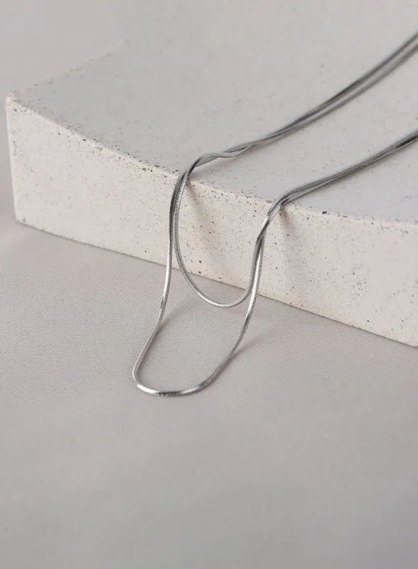 Flat 2 set Necklace IL405 sold by Lewkin