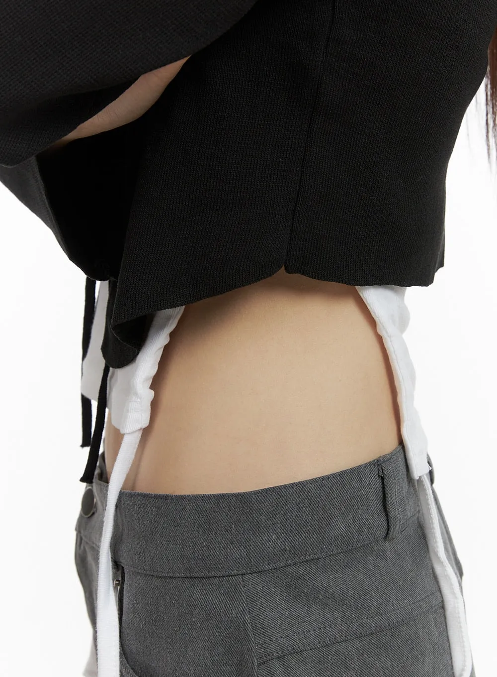 X Strap Crop Cardigan CA422 sold by Lewkin product image thumbnail 4