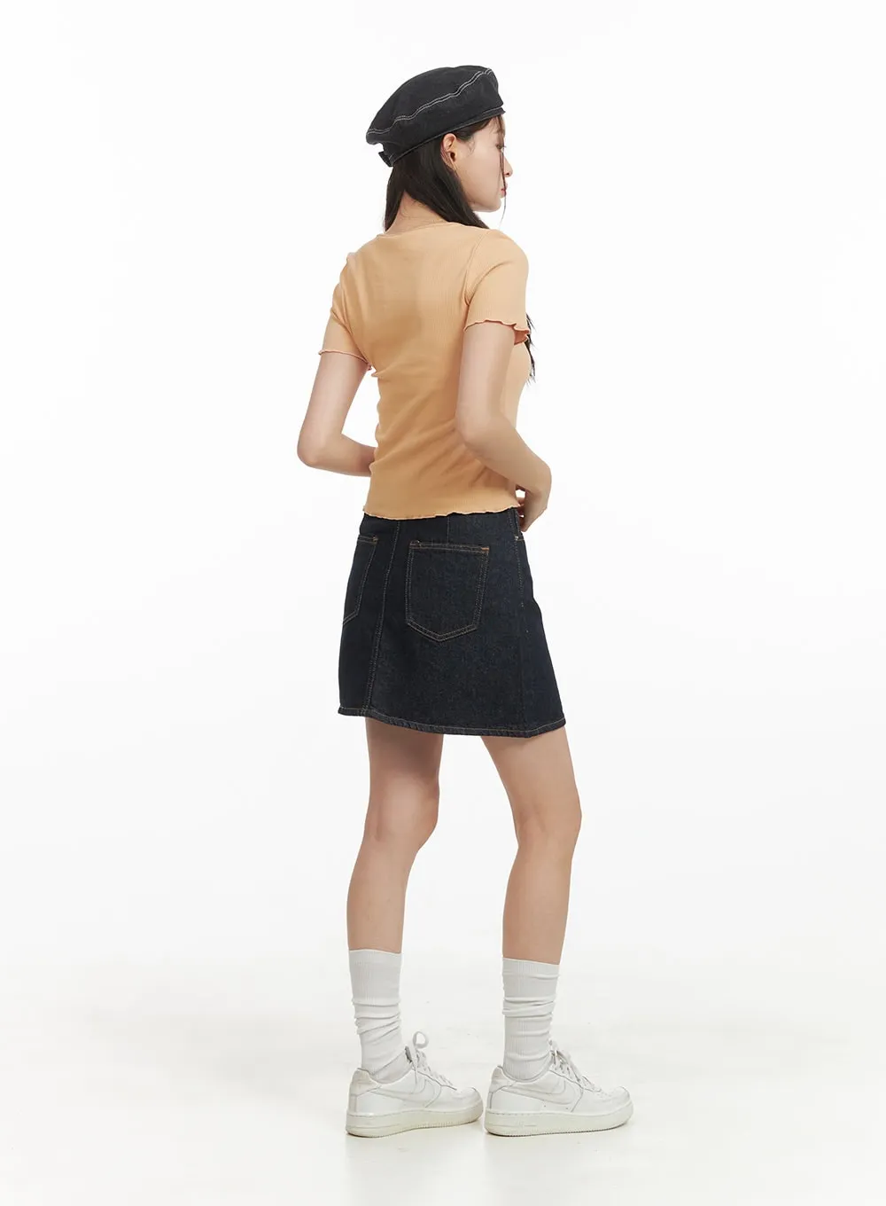 Ruffle Hem Ribbon Top OY417 sold by Lewkin product image thumbnail 3