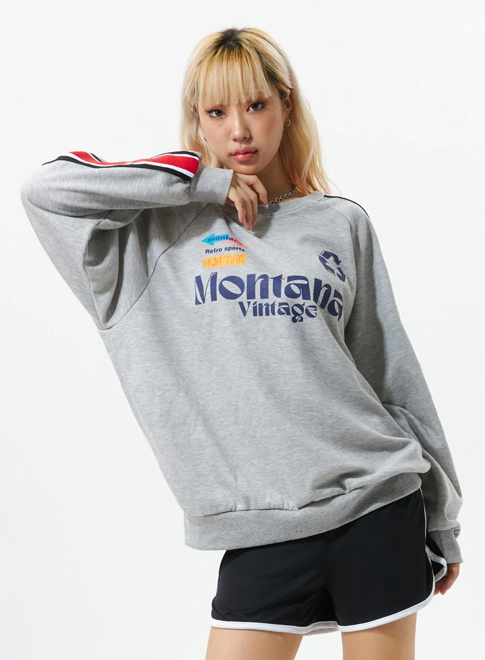 Graphic Sporty Sweatshirt IS322 sold by Lewkin product image thumbnail 5