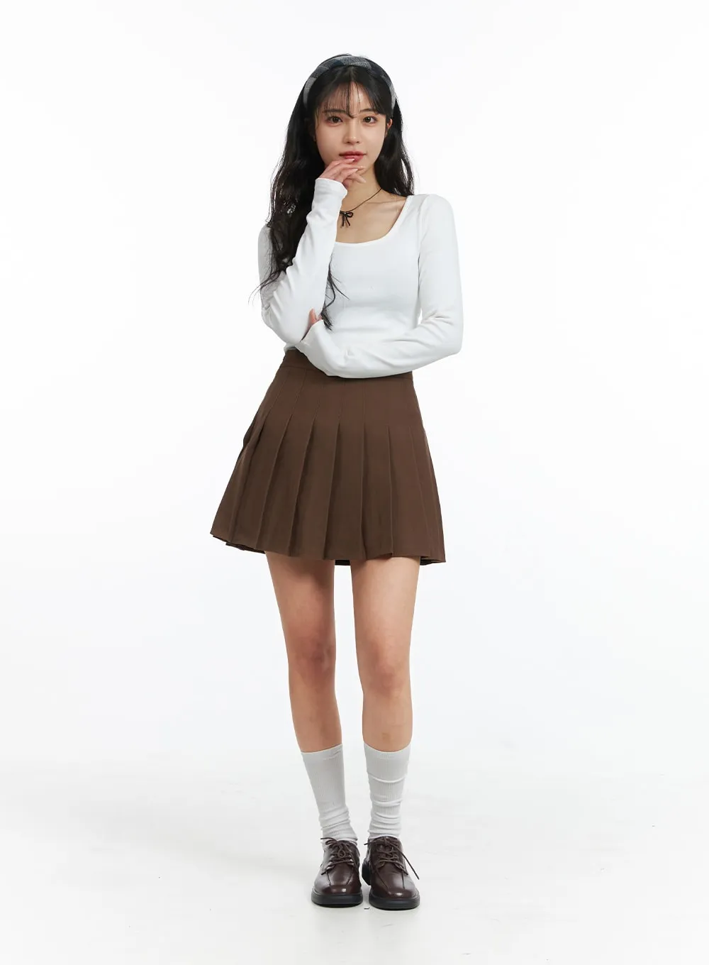 Slim Fit Square Neck Tee OJ426 sold by Lewkin product image thumbnail 3