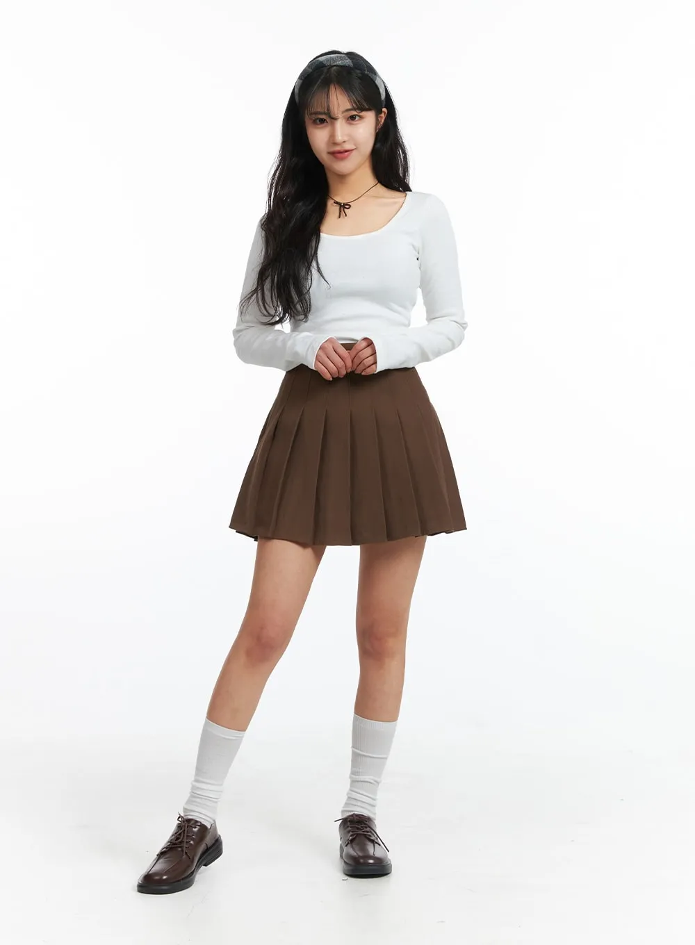 Slim Fit Square Neck Tee OJ426 sold by Lewkin product image thumbnail 4