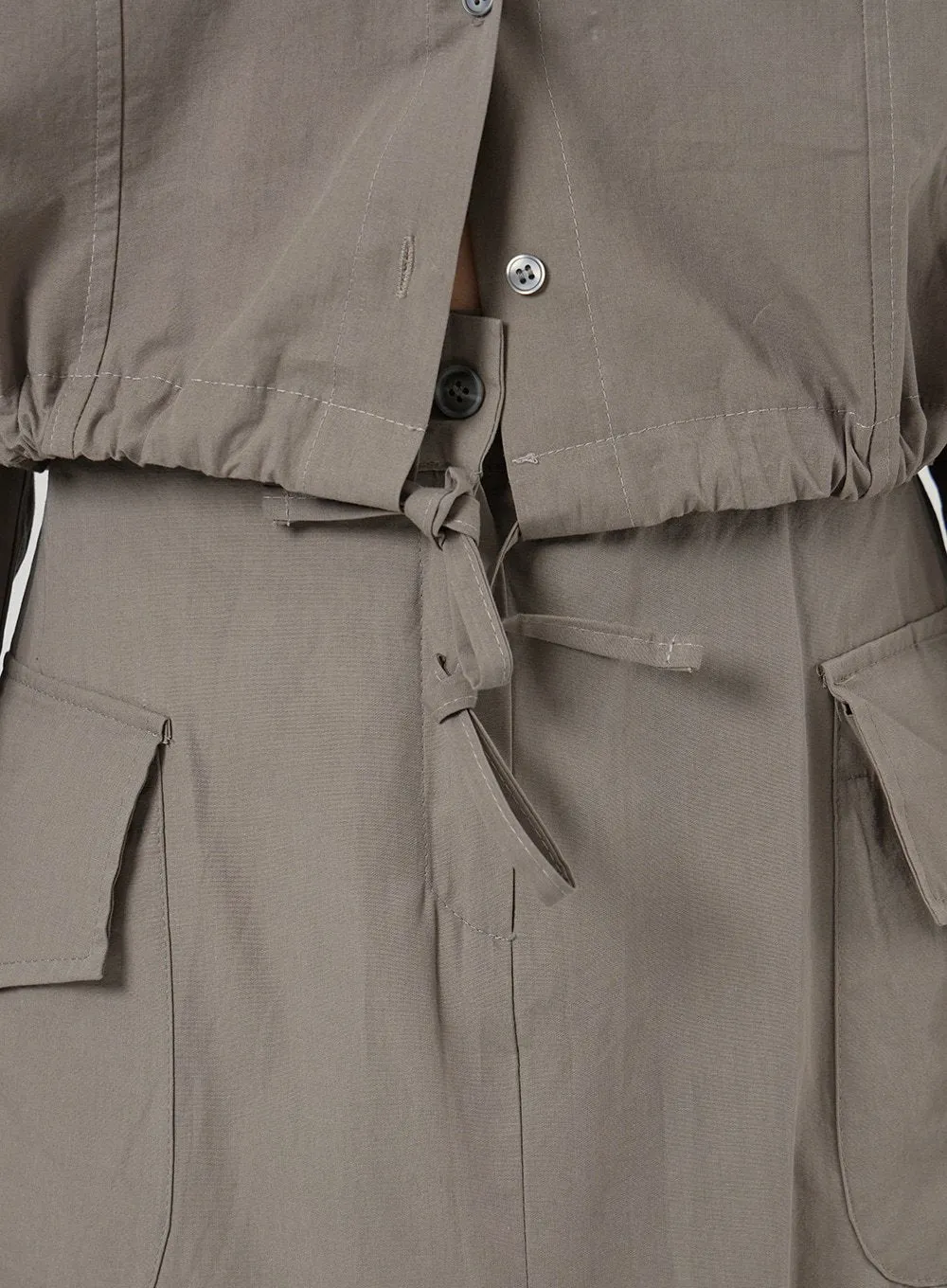 String Detail Cropped Shirt OF310 sold by Lewkin product image thumbnail 5