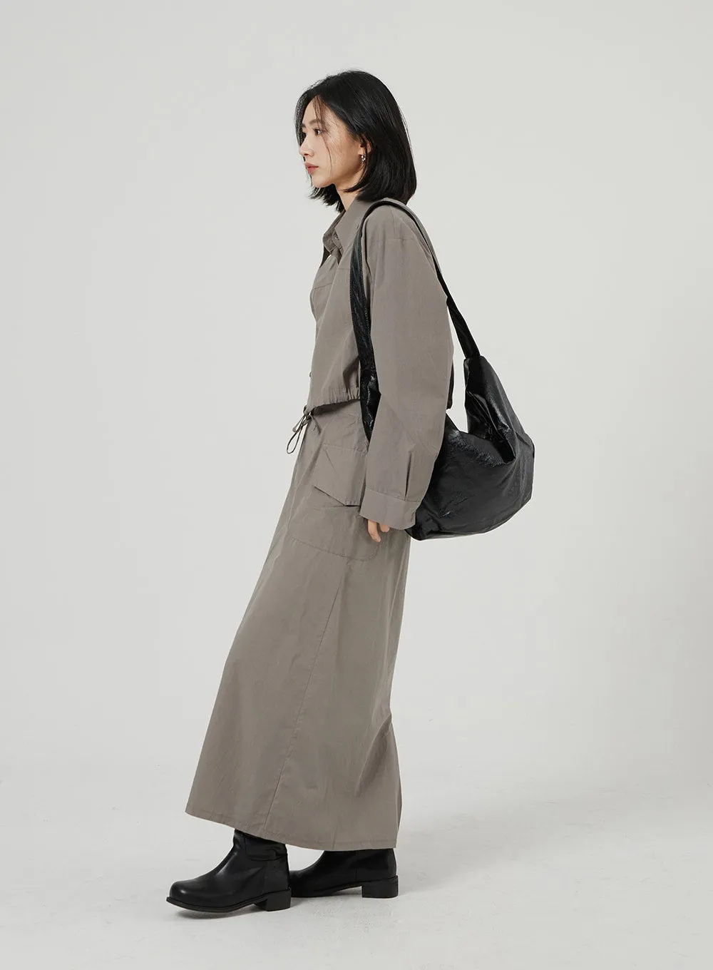 String Detail Cropped Shirt OF310 sold by Lewkin product image thumbnail 3