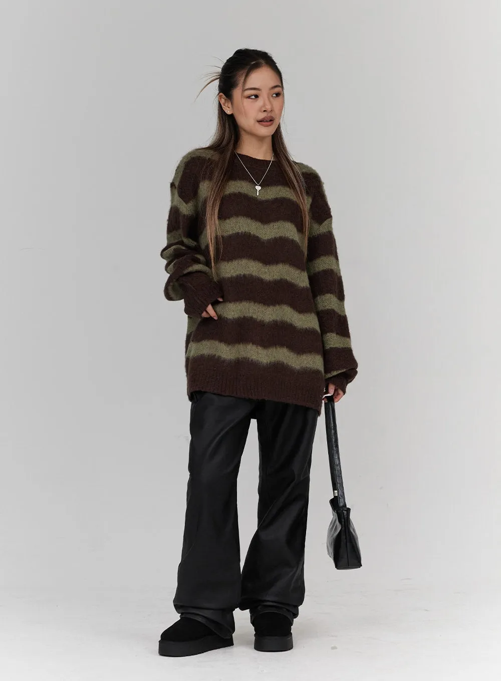 Wavy Stripes Long Knit Unisex CN23 sold by Lewkin product image thumbnail 4