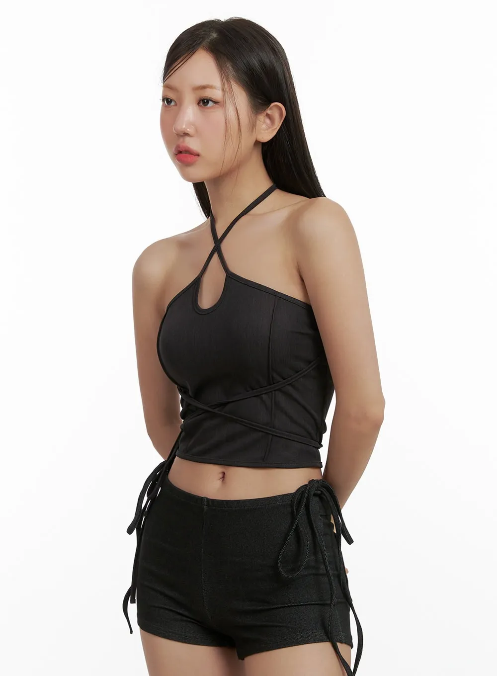 Halter Strap Denim Tank Top CU407 sold by Lewkin product image thumbnail 4