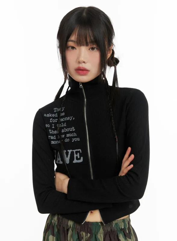 Acubi Crop Zip-Up Jacket CF423 sold by Lewkin