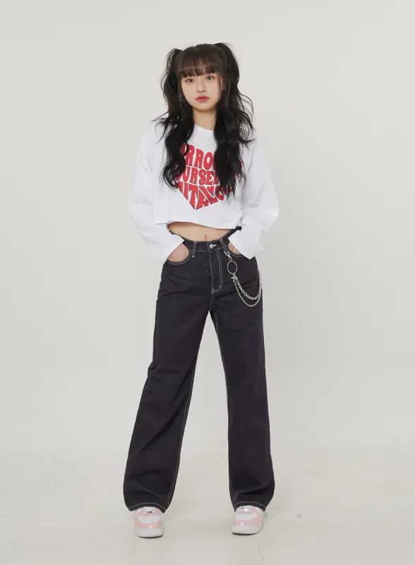 Straight Leg Jeans BF307 sold by Lewkin