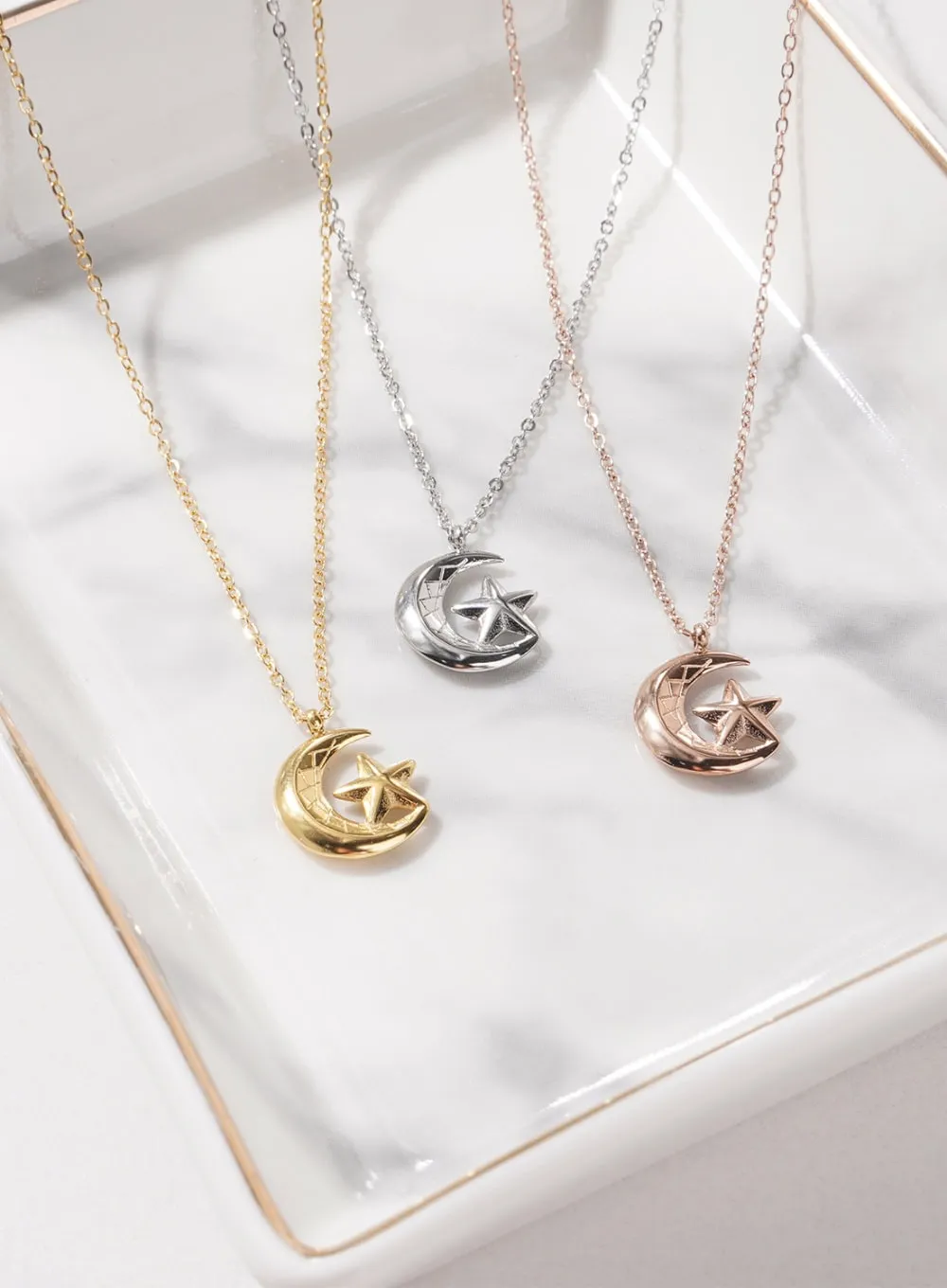 Star Crescent Necklace IL405 sold by Lewkin product image thumbnail 3