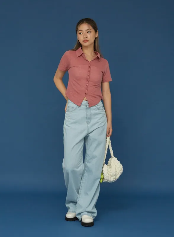 Basic Wide Denim Pants CG02 sold by Lewkin