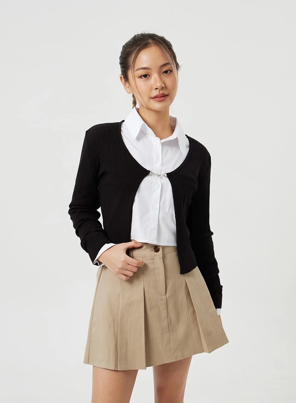 Ribbed Knit Cardigan CM303 sold by Lewkin product image thumbnail 5