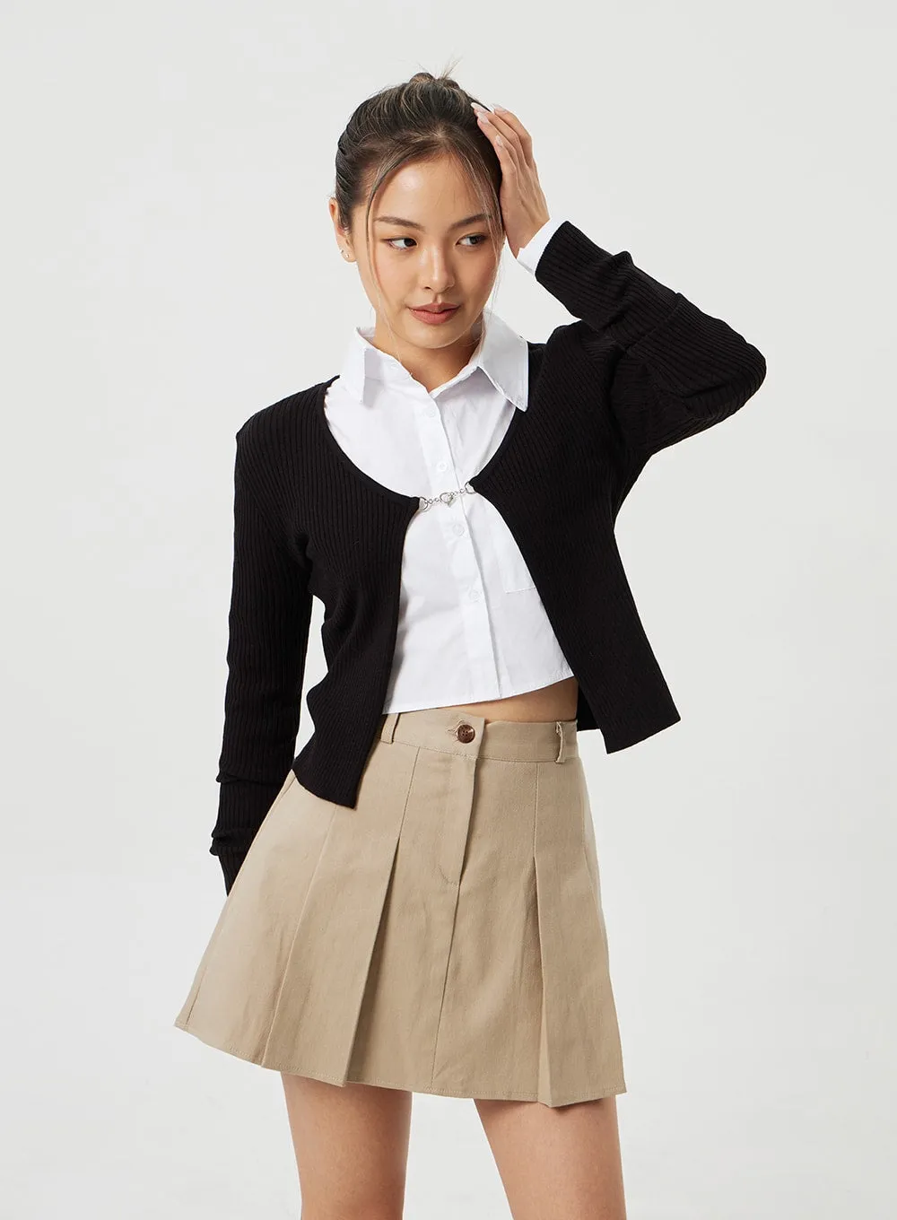 Ribbed Knit Cardigan CM303 sold by Lewkin product image thumbnail 2