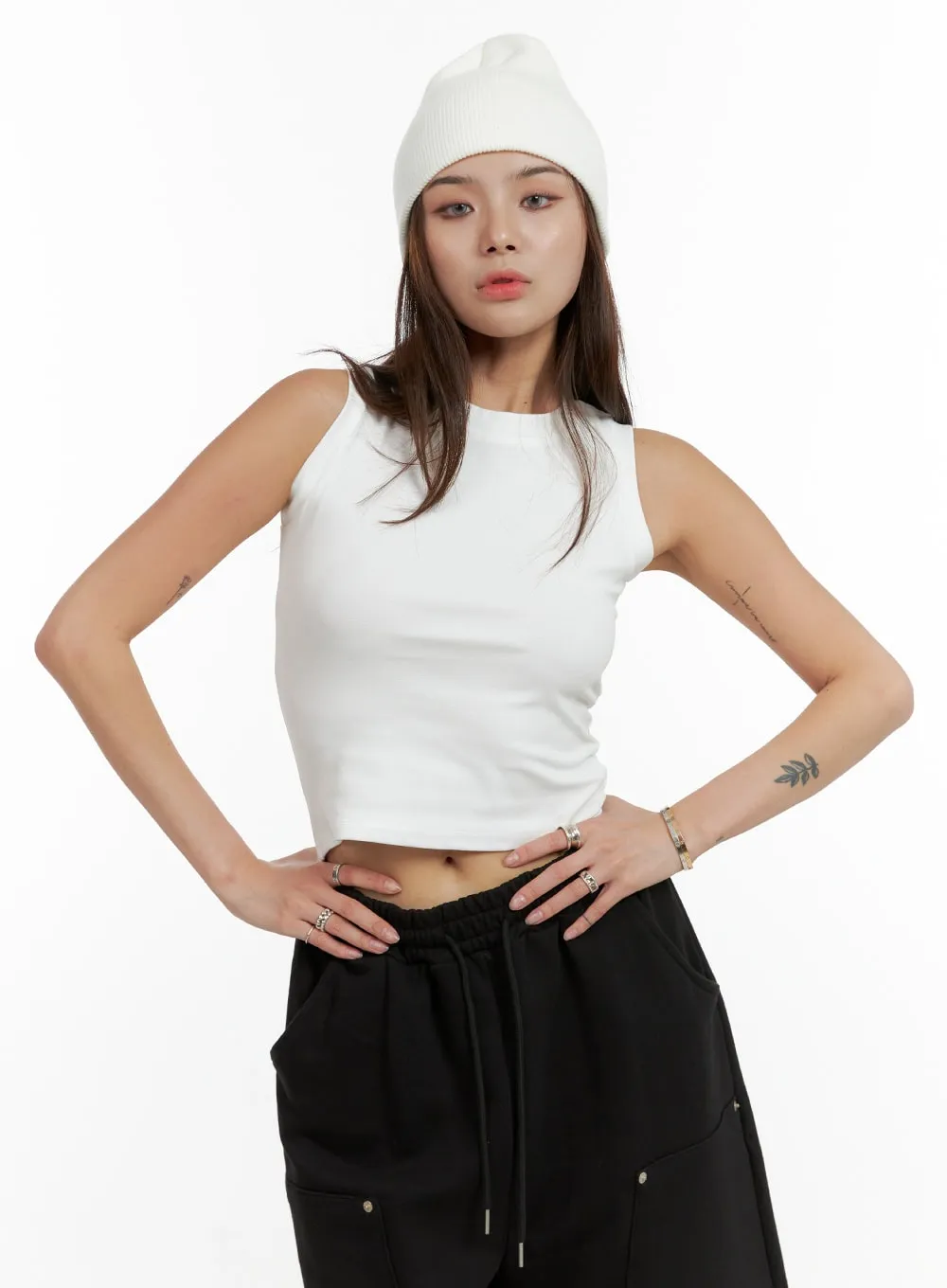 Back Lettering Tank Top CL405 sold by Lewkin