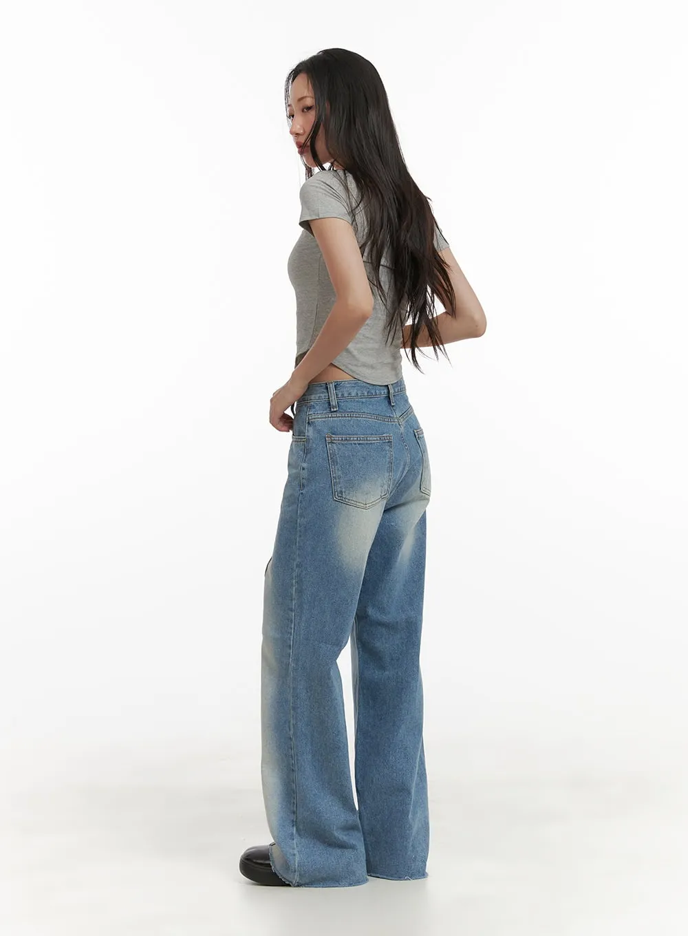 Slim Fit Scoop Neck Crop Tee CY403 sold by Lewkin product image thumbnail 4