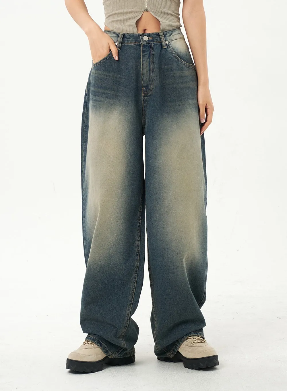 Mid-Rise Baggy Jeans CA325 sold by Lewkin product image thumbnail 5