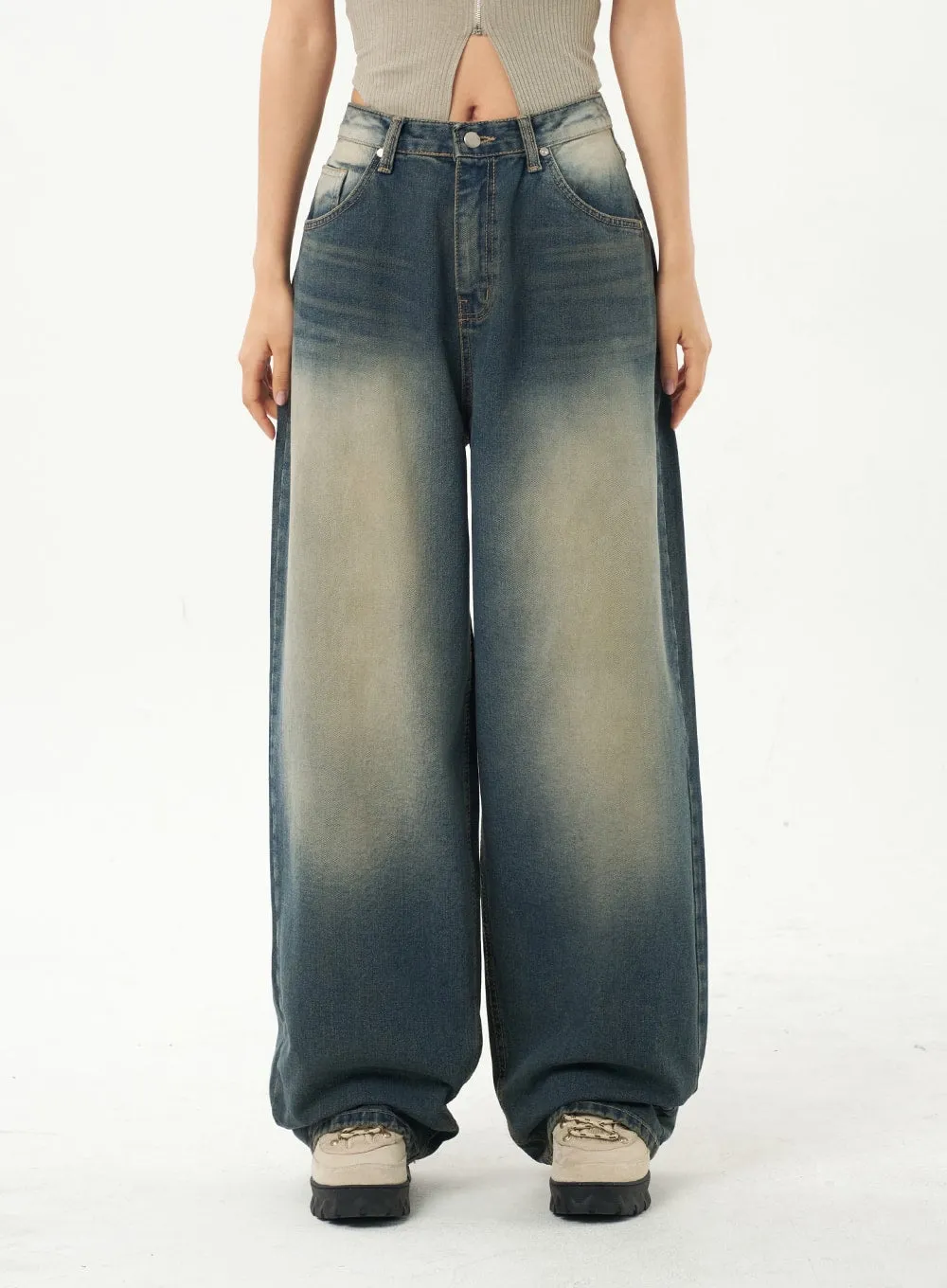 Mid-Rise Baggy Jeans CA325 sold by Lewkin product image thumbnail 2