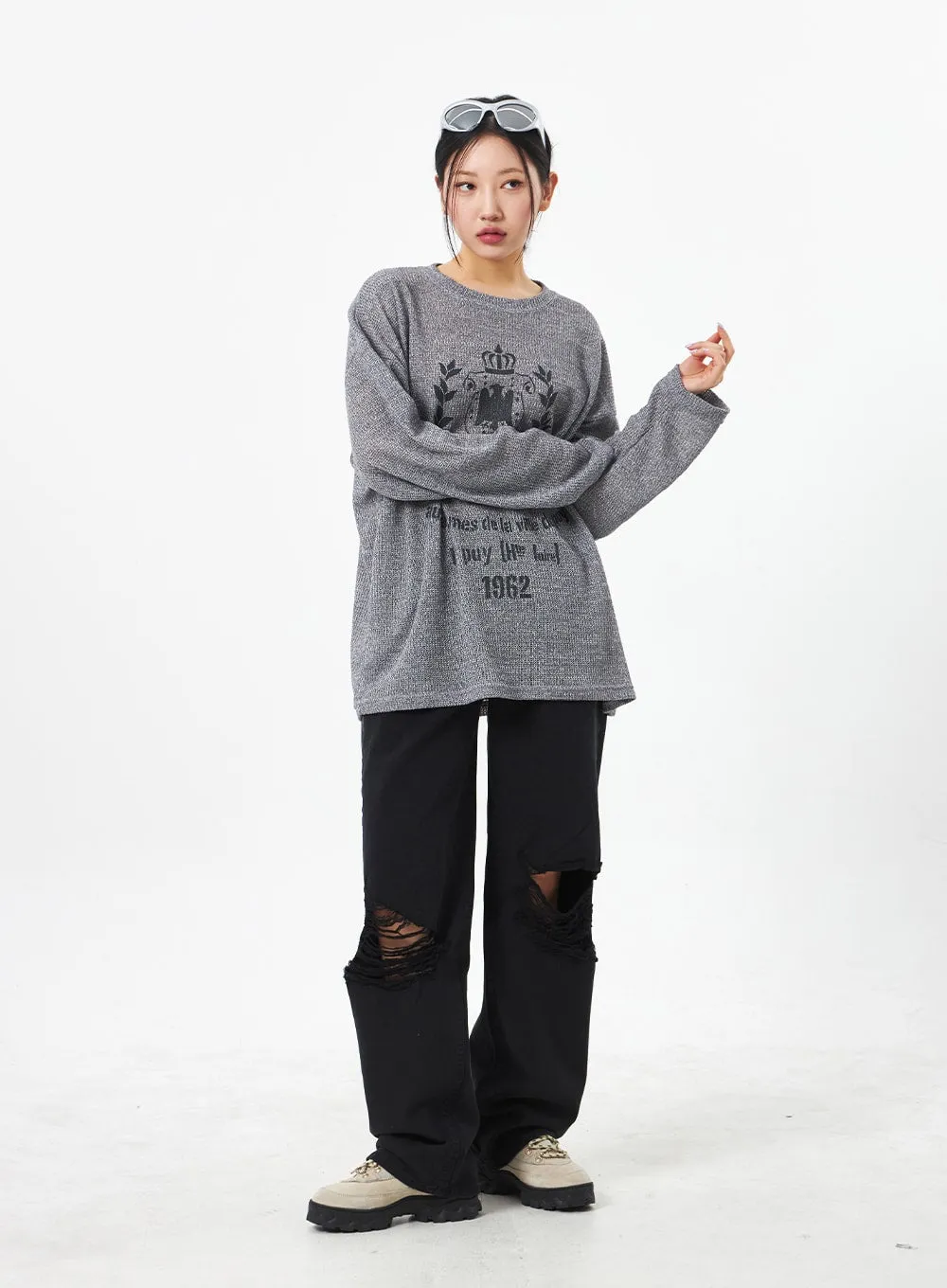 Oversized Sweater Unisex CA306 sold by Lewkin product image thumbnail 4