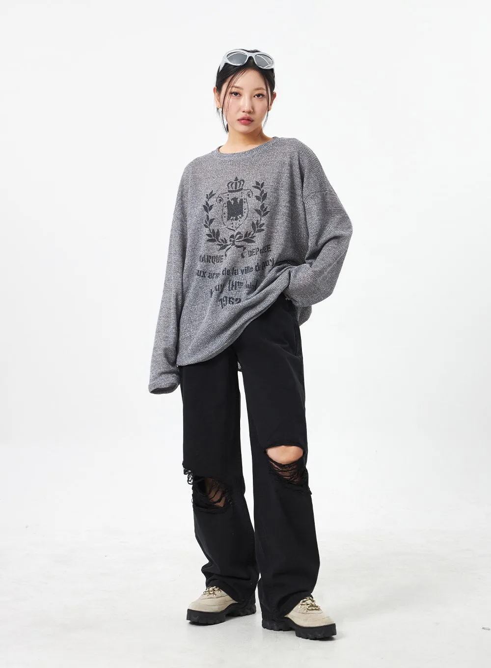 Oversized Sweater Unisex CA306 sold by Lewkin product image thumbnail 3
