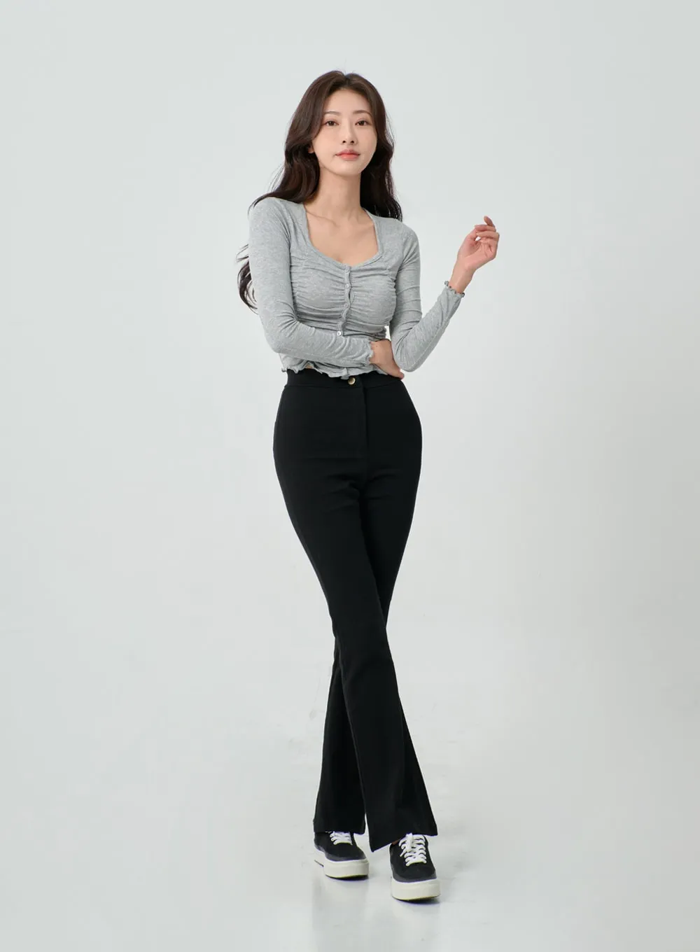 Bending Slim Fit Bootcut Pants IN07 sold by Lewkin product image thumbnail 5