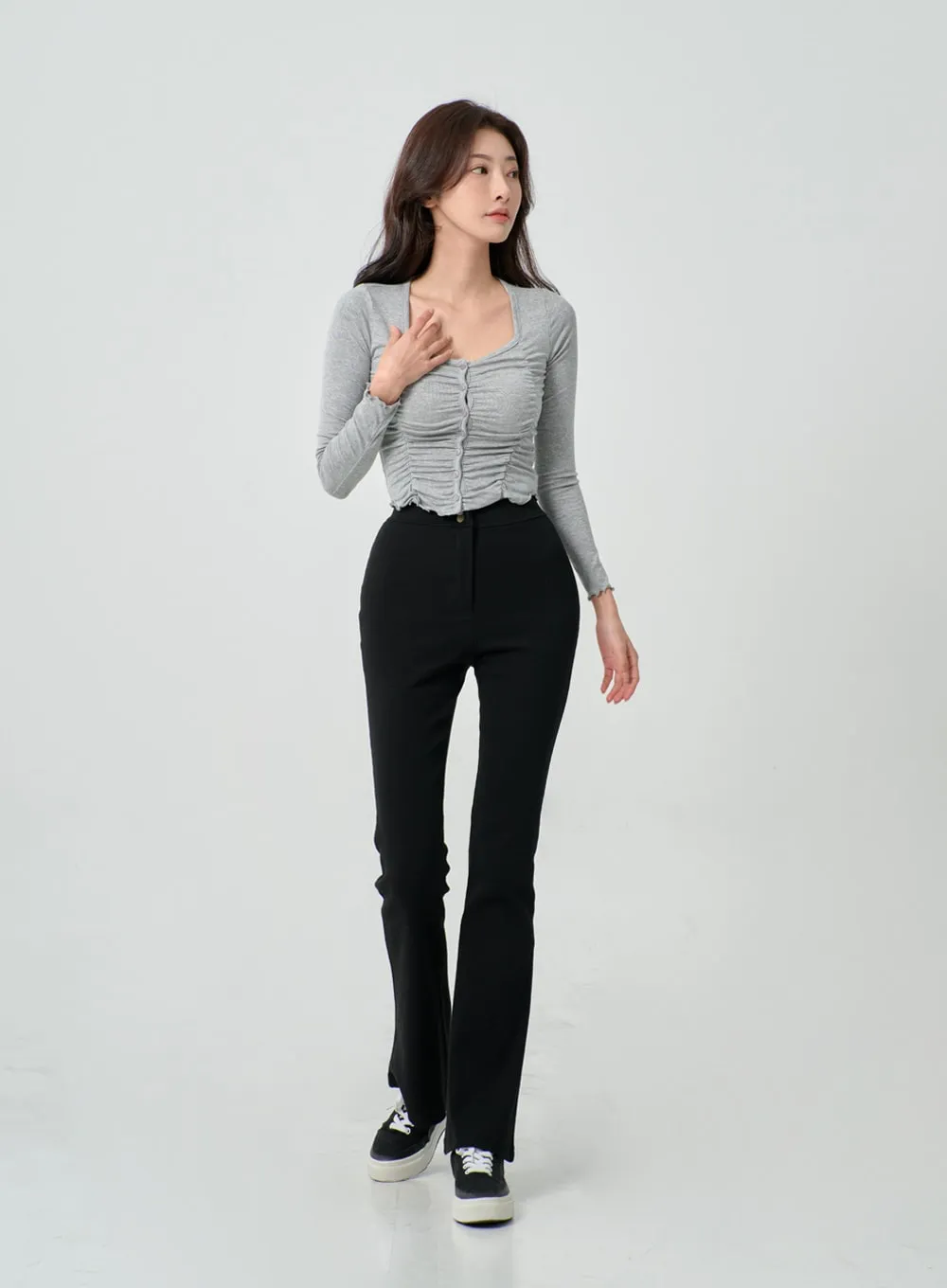 Bending Slim Fit Bootcut Pants IN07 sold by Lewkin product image thumbnail 4