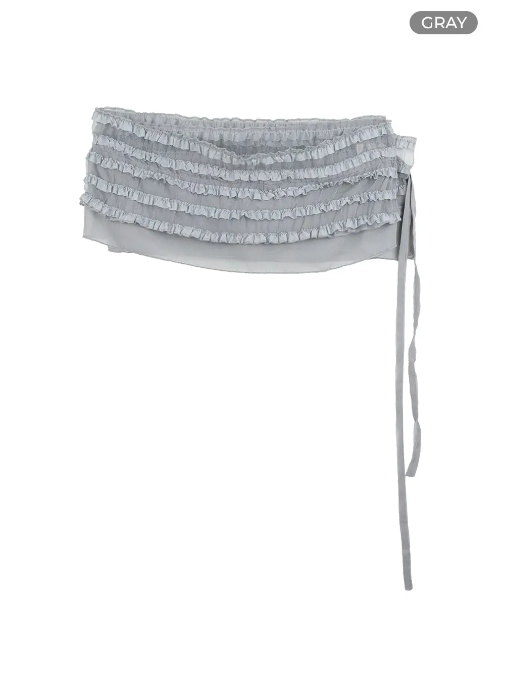 Lace Wrap Mini Skirt Belt CU407 sold by Lewkin product image thumbnail 4