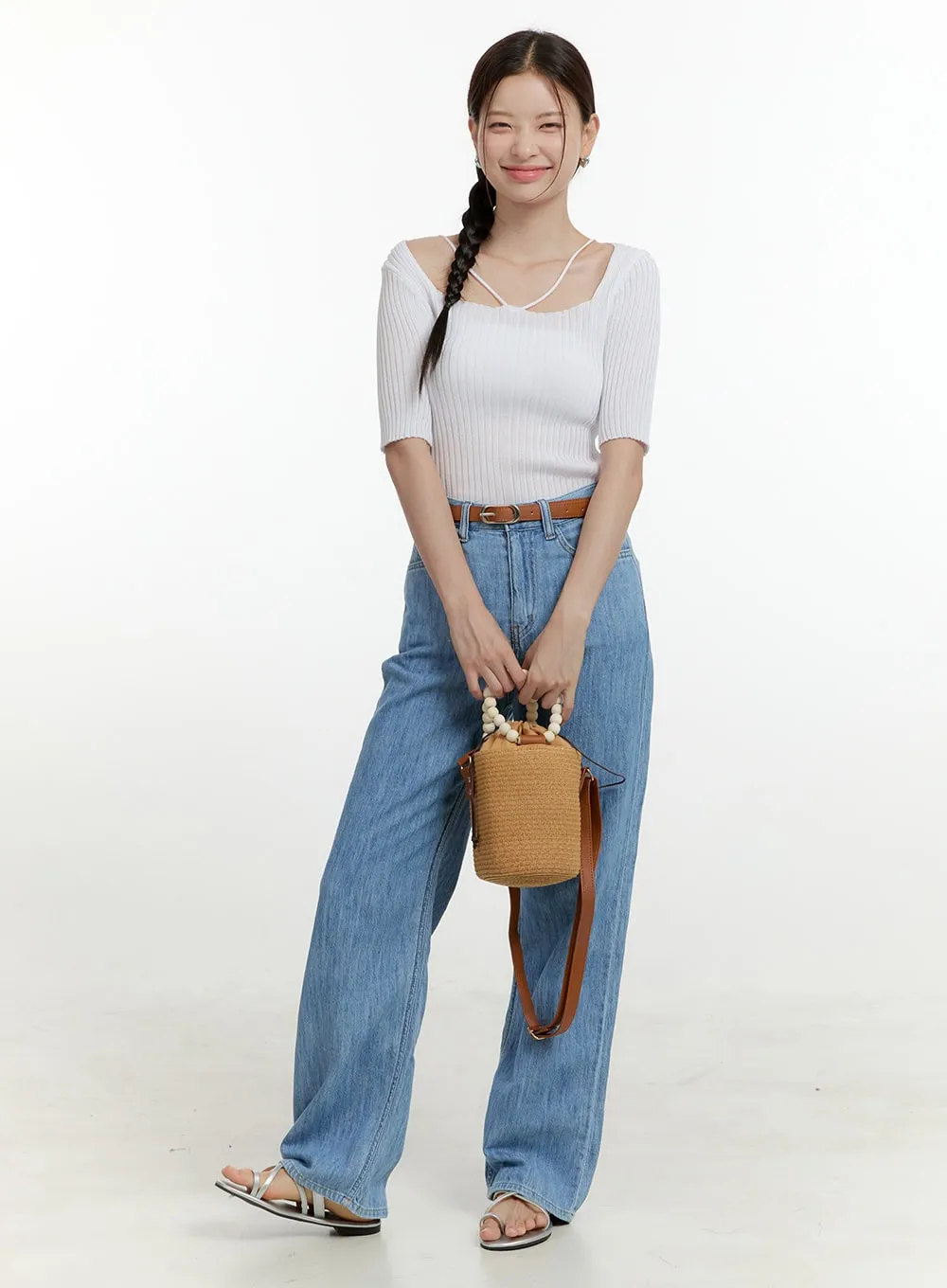 Woody Basket Shoulder Bag OL424 sold by Lewkin product image thumbnail 3
