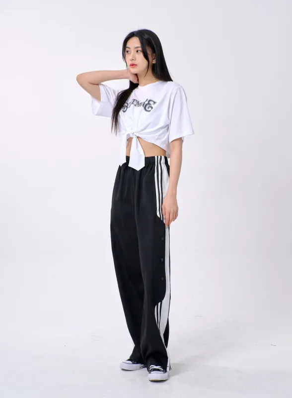 Side Stripe Track Pants BA327 sold by Lewkin