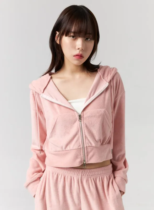 Soft Cotton Zip-Up Hoodie CG331 sold by Lewkin