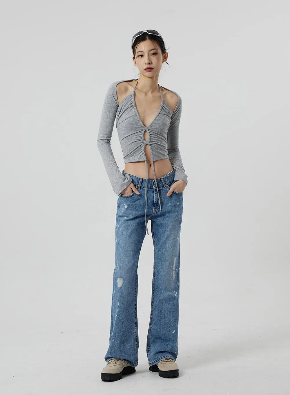 Low Rise Bootcut Jeans CF309 sold by Lewkin product image thumbnail 3