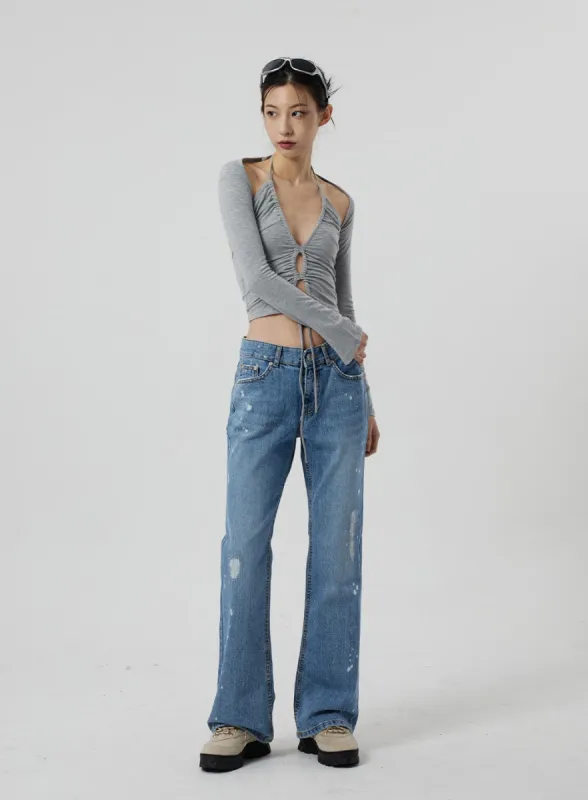 Low Rise Bootcut Jeans CF309 sold by Lewkin