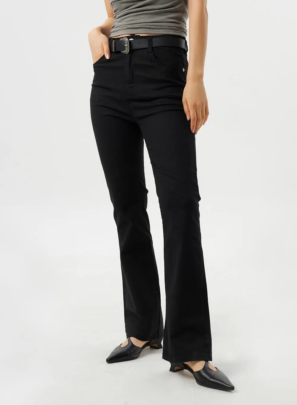 Slim Fit Bootcut Pants CY315 sold by Lewkin product image thumbnail 2