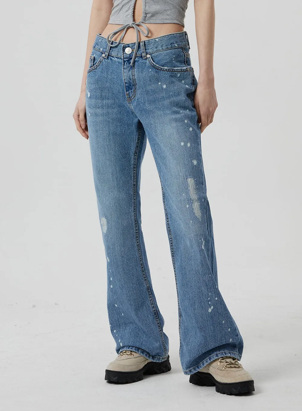 Low Rise Bootcut Jeans CF309 sold by Lewkin product image thumbnail 2