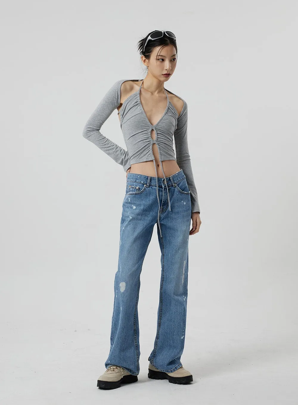 Low Rise Bootcut Jeans CF309 sold by Lewkin product image thumbnail 4