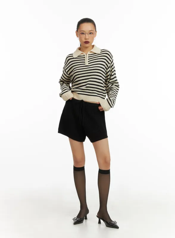 String Knit Shorts IA417 sold by Lewkin