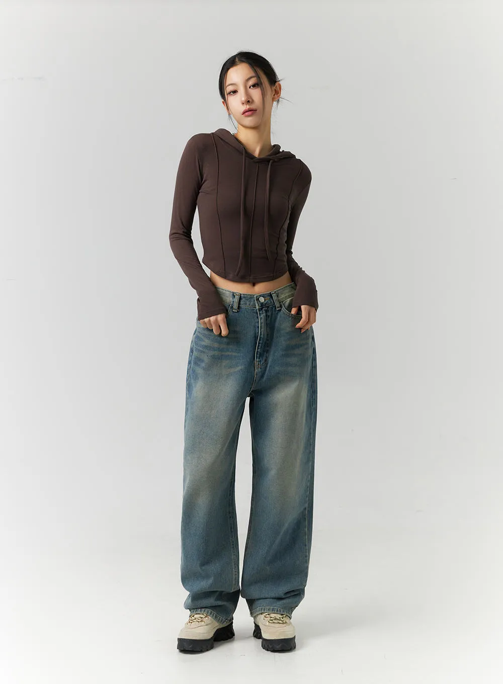 Low-Rise Wide Denim Streetwear ID305 sold by Lewkin product image thumbnail 3