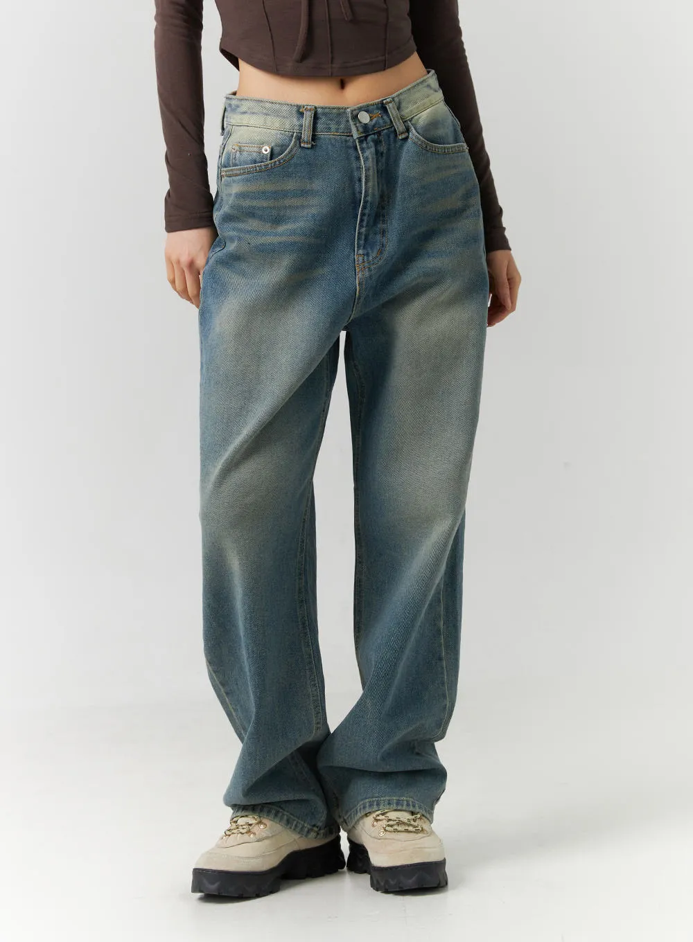 Low-Rise Wide Denim Streetwear ID305 sold by Lewkin product image thumbnail 2