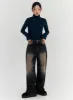 Washed Straight Leg Jeans CN315 sold by Lewkin