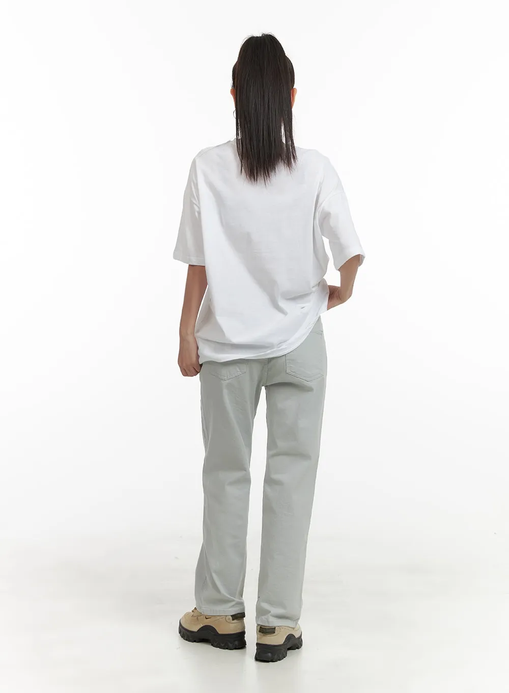 Simple Straight Leg Pants OA415 sold by Lewkin product image thumbnail 5