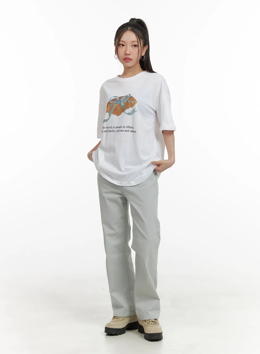 Simple Straight Leg Pants OA415 sold by Lewkin product image thumbnail 3