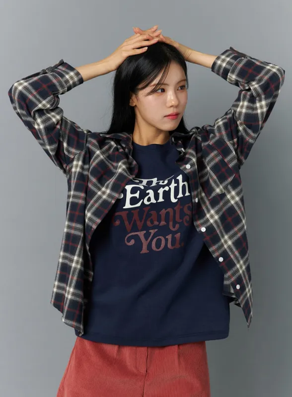 Plaid Buttoned Shirt ON320 sold by Lewkin