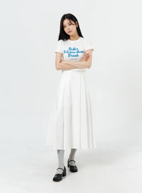 Pleated Maxi Skirt OM321 sold by Lewkin