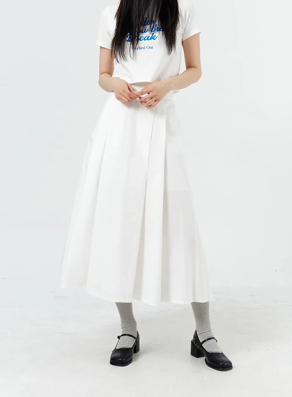 Pleated Maxi Skirt OM321 sold by Lewkin product image thumbnail 3